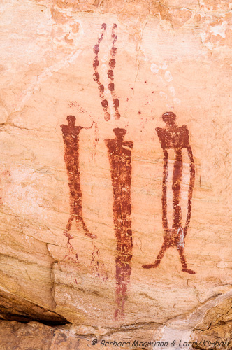 Barrier Canyon Style pictograph panel
